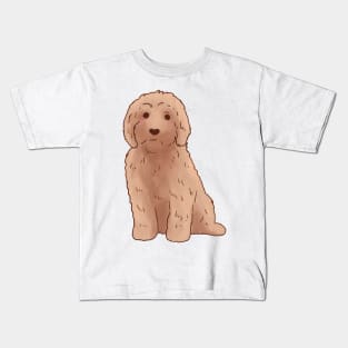 Cute Golden Doodle art Kids T-Shirt